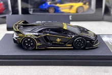 Load image into Gallery viewer, 1:64 Black JPS Aventador LP700-4 GT Evo LBWK Sport Model Diecast Metal Car New Collecction