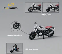 Load image into Gallery viewer, CM 1:64 Silver R nineT Man Figure Sports Model Diecast Metal Motorcycle New