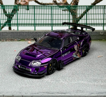 Load image into Gallery viewer, 1:64 LMLF Purple JDM Supra A80Z Pandem Sports Model Diecast Metal Car New Collection