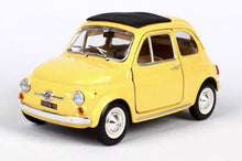 Load image into Gallery viewer, Bburago 1:21 Yellow 1965 500F Classic Vintage Model Toy Diecast Metal Car BN