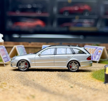 Load image into Gallery viewer, King 1:64 Silver E63 AMG Estate S211 Wagon Sports Model Diecast Metal Car New Collection