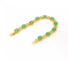 Load image into Gallery viewer, Nature Jade Beaded Bracelet Jewelry Blessing Lucky Fortune Gift For Her Green HH