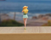 Load image into Gallery viewer, 1:24 Painted Figure Model Miniature Resin Diorama Sand Girl Blue Dress Hat Lady