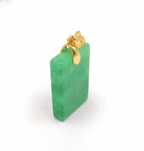 Load image into Gallery viewer, Nature Jade Rectangle Pendant Necklace Gift Jewelry charm Blessing Lucky gg