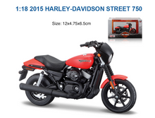 Load image into Gallery viewer, Maisto 1:18 2015 Street 750 Sports Model Toy Diecast Metal Motorcycle New Collection