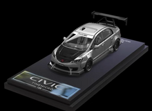 Load image into Gallery viewer, TM 1:64 JDM Silver Civic Type R FD2 Widebody Sport Model Diecast Metal Car