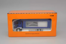 Load image into Gallery viewer, GCD 1:64 Blue Fuso FK Fighter Outriggers Raised Truck Model Diecast Metal Car