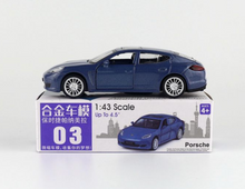 Load image into Gallery viewer, CCA 1:43 Blue Panamera Racing Sports Model Toy Diecast Metal Car BN