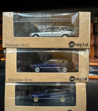 Load image into Gallery viewer, Mortal 1:64 Benz S124 E300 Wagon Roof Bicycle Classic Model Diecast Metal Car New