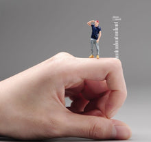 Load image into Gallery viewer, 1:64 Painted Unpainted Figure Model Miniature Resin Diorama Boy Touch Head Man New