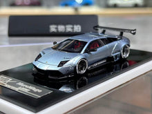 Load image into Gallery viewer, 404Error 1:64 Ice Blue Murcielago LBWK Spoiler Sports Model Diecast Resin Car