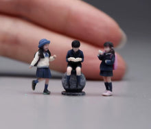 Load image into Gallery viewer, 1:64 Painted Figure Model Miniature Resin Diorama Toy Sand Uniform Student Kids