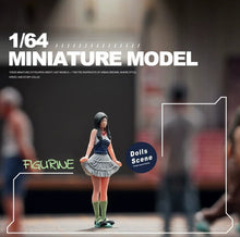 Load image into Gallery viewer, 1:64 Painted Figure Model Miniature Resin Diorama Toy Sand Mini Skirt Girl Cute