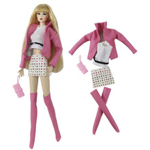Load image into Gallery viewer, Barbie Doll Clothing 11.5&quot; Girl Wear Fashion Outfits 1/6 Pink Lady Skirt Boots
