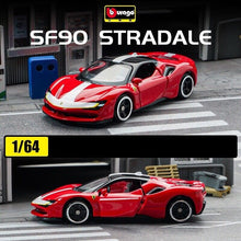 Load image into Gallery viewer, Bburago 1:64 Red Ferrari SF90 Stradale Fiorano Model Toy Diecast Metal Car New