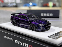 Load image into Gallery viewer, BZMW 1:64 Purple Skyline GTR R34 NISMO Z-Tune Model Diecast Resin Car New Collection