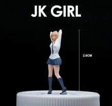 Load image into Gallery viewer, 1:64 Painted Figure Mini Model Miniature Resin Diorama Short Hair Uniform Girl