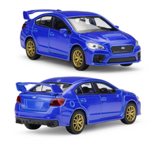 Load image into Gallery viewer, WELLY 1:36 Blue Impreza WRX STI Racing Sports Model Diecast Toy Metal Car New