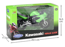 Load image into Gallery viewer, WELLY 1:10 Ninja 650R Sports Racing Heavy Model Diecast Metal Motorcycle