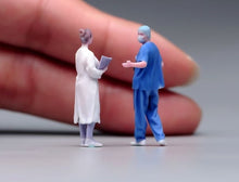 Load image into Gallery viewer, 1:64 Painted Figure Model Miniature Resin Diorama Sand Doctor Surgeon Lady Man