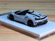 Load image into Gallery viewer, NEY 1:64 Grey 488 Pista Convertible Racing Sport Model Diecast Resin Car New