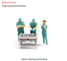 Load image into Gallery viewer, 1:64 Painted Figure Mini Model Miniature Resin Diorama Doctor Nurse Preparing
