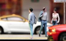Load image into Gallery viewer, 1:64 Painted Figure Model Miniature Resin Diorama White Caual Man With Backpack