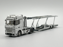 Load image into Gallery viewer, 1:64 Silver AMG Actros Gigaspace 4x2 Trailer Truck Model Diecast Metal Car