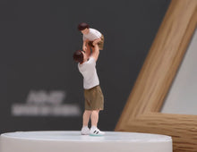 Load image into Gallery viewer, 1:64 Painted Figure Model Miniature Resin Diorama Toy Sand Father and Son Boy