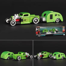 Load image into Gallery viewer, Maisto 1:64 1936 Classic Pickup Traveler Trailer Tow & Go Model Metal Car New