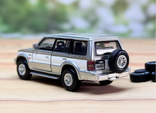 Load image into Gallery viewer, BM 1:64 Silver Pajero Off Road SUV Model Diecast Metal Car New