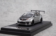 Load image into Gallery viewer, TM 1:64 JDM Silver Civic Type R FD2 Widebody Sport Model Diecast Metal Car