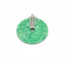 Load image into Gallery viewer, Nature Jade Fortune Round Pendant Necklace Gift Jewelry charm Blessing Jewelry b