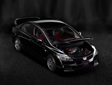 Load image into Gallery viewer, WELL 1:18 Black JDM Civic Vtec Type R FD2 Sports Diecast Model Metal Car New