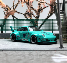 Load image into Gallery viewer, 1:64 Blue RWB 993 #19 Racing Sports Classic Model Diecast Metal Car New