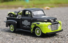 Load image into Gallery viewer, Maisto 1:24 1948 FL Panhead F1 Pickup Truck Motorcycle Model Toy Metal Car BN