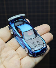 Load image into Gallery viewer, Poprace 1:64 Plating Blue RX7 FD RE Widebody Sport Model Diecast Metal Car New Collection