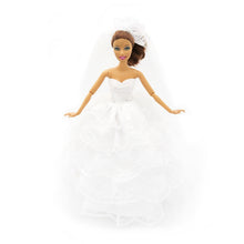 Load image into Gallery viewer, Barbie Doll Clothing 11.5" Girl Wear Party Lady Outfits 1/6 Princess Dress Wedding