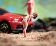 Load image into Gallery viewer, 1:64 Painted Figure Model Miniature Resin Diorama Sand Toy Bent Girl Lady Bikini