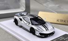 Load image into Gallery viewer, DCM 1:64 Silver Novitec 488 Pista Racing Sports Model Diecast Metal Car New