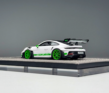 Load image into Gallery viewer, 1:64 HH White Green Wheel 992.1 GT3 RS Sports Model Diecast Resin Car New Collection