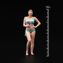 Load image into Gallery viewer, 1:64 Painted Unpainted Figure Model Miniature Resin Diorama Toy Bikini Lady Wine New