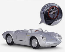Load image into Gallery viewer, WELLY 1:24 Silver 550 Spyder Convertible Sports Model Diecast Metal Car