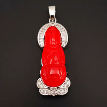 Load image into Gallery viewer, Nature Jade Guanyin Pendant Necklace Gift Jewelry charm Blessing Fortune New bb
