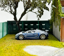 Load image into Gallery viewer, LJM 1:64 Blue White Chiron Veyron Racing Sports Model Diecast Resin Car New