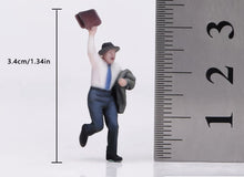 Load image into Gallery viewer, 1:64 Painted Figure Model Miniature Resin Diorama Sand Toy Suit Man Chasing Car