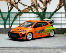 Load image into Gallery viewer, Fuji 1:64 Orange GR Yaris Pandem Hatchback Sport Model Diecast Metal Car New Collection