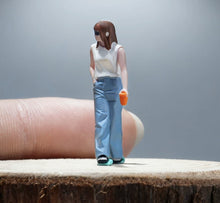 Load image into Gallery viewer, 1:64 Painted Figure Mini Model Miniature Car Scenes Resin Sand Diorama Cool Girl