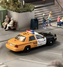 Load image into Gallery viewer, GOC 1:64 Black Yellow Crown Victoria CV DUI Police Model Diecast Metal Car New Collection