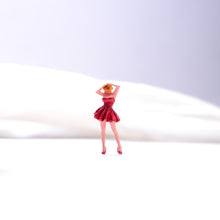Load image into Gallery viewer, 1:64 Painted Unpainted Figure Model Miniature Resin Diorama Red Tutu Skirt Girl New